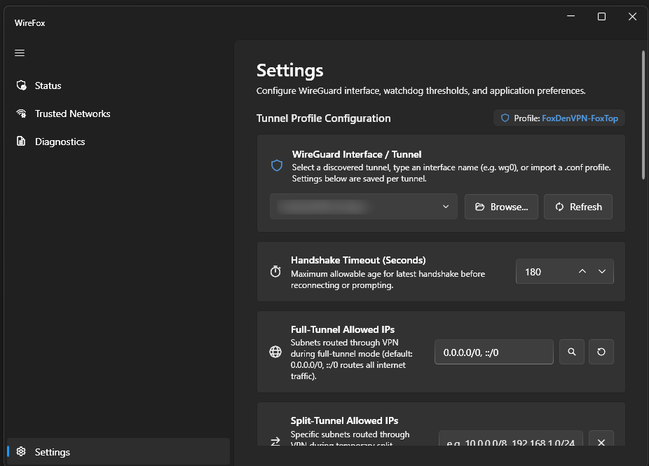 WireFox Settings and Preferences